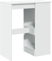 vidaXL Bartisch mit Regal Wei&szlig; 90x47,5x103,5 cm Holzwerkstoff