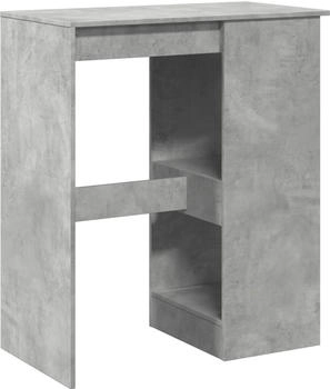 vidaXL Bartisch mit Regal Betongrau 90x47,5x103,5 cm (854340)