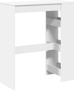 vidaXL Bartisch mit Regal Wei&szlig; 90x40x103,5 cm (854373)