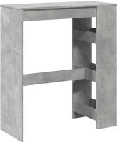 vidaXL Bartisch mit Regal Betongrau 90x40x103,5 cm Holzwerkstoff