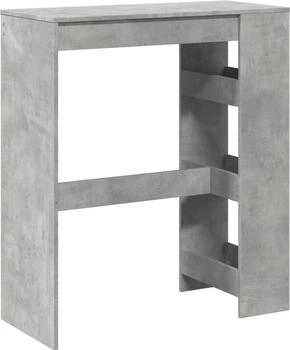 vidaXL Bartisch mit Regal Betongrau 90x40x103,5 cm (854376)