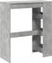 vidaXL Bartisch mit Regal Betongrau 90x40x103,5 cm (854376)