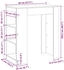 vidaXL Bartisch mit Regal Räuchereiche 95x47x103,5 cm (854386)