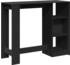 vidaXL Bartisch mit Regal Schwarz 124x46x103,5 cm (854392)
