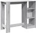 vidaXL Bartisch mit Regal Grau Sonoma 124x46x103,5 cm (854396)