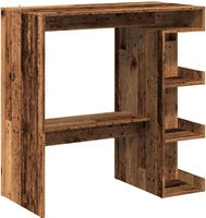 vidaXL Bartisch mit Regal Altholz-Optik 100x48x101,5 cm