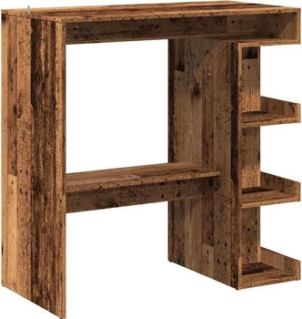 vidaXL Bartisch mit Regal Altholz-Optik 100x48x101,5 cm (856758)