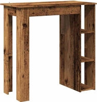 vidaXL Bartisch mit Regal Altholz-Optik 102x50x103,5 cm Holzwerkstoff
