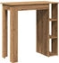vidaXL Bartisch mit Regal Artisan-Eiche 102x50x103,5 cm (856761)