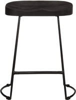 vidaXL Barhocker 2 Stk. Schwarz 46x38x52 cm Mango Massivholz