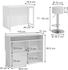 VICCO Bartisch-Set Dominic, 116x37 cm mit 2 Barhockern, Weiß (1-½.-32286)