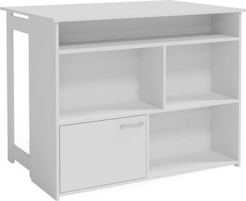 VICCO Bartisch Dominic, 116x37 cm 4x offene F&auml;cher und 1x T&uuml;r, Wei&szlig; (1-8AE-32285)