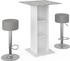 VICCO Bartisch-Set Rodeo, 70x70 cm mit 2 Barhockern, Beton/Weiß (1-å9-26484)