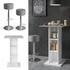 VICCO Bartisch-Set Rodeo, 70x70 cm mit 2 Barhockern, Beton/Weiß (1-å9-26484)