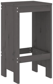 vidaXL Barhocker 2 Stk. Grau 40x36x75 cm Kiefer (825347)
