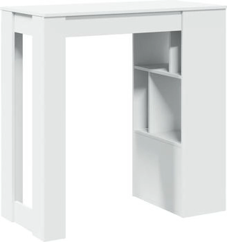 vidaXL Bartisch mit Regal Wei&szlig; 102x50x103,5 cm (854355)