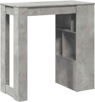vidaXL Bartisch mit Regal Betongrau 102x50x103,5 cm (854358)