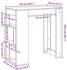 vidaXL Bartisch mit Regal Betongrau 102x50x103,5 cm (854358)