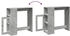 vidaXL Bartisch mit Regal Betongrau 101x40x103,5 cm (854367)
