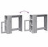 vidaXL Bartisch mit Regal Grau Sonoma 101x40x103,5 cm (854369)