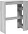 vidaXL Bartisch mit Regal Grau Sonoma 90x40x103,5 cm (854378)