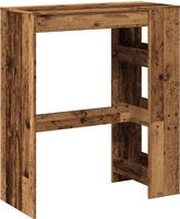 vidaXL Bartisch mit Regal Altholz-Optik 90x40x103,5 cm Holzwerkstoff