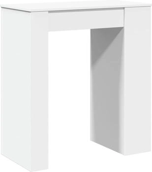 vidaXL Bartisch mit Regal Wei&szlig; 95x47x103,5 cm (854382)