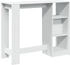 vidaXL Bartisch mit Regal Weiß 124x46x103,5 cm (854391)