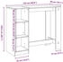 vidaXL Bartisch mit Regal Räuchereiche 124x46x103,5 cm (854395)