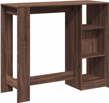 vidaXL Bartisch mit Regal Braun Eiche 124x46x103,5 cm (854397)