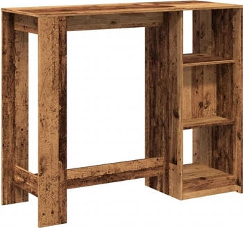 vidaXL Bartisch mit Regal Altholz-Optik 124x46x103,5 cm (854398)