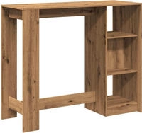 vidaXL Bartisch mit Regal Artisan-Eiche 124x46x103,5 cm Holzwerkstoff