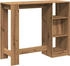 vidaXL Bartisch mit Regal Artisan-Eiche 124x46x103,5 cm (854399)