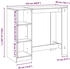 vidaXL Bartisch mit Regal Artisan-Eiche 124x46x103,5 cm (854399)