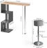 VICCO Bartisch-Set Vincent, 113x40 cm mit 2 Barhockern, Goldkraft Eiche/Anthrazit (1-ýò-26484)