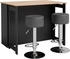 VICCO Bartisch-Set Dominic, 116x37 cm mit 2 Barhockern, Goldkraft Eiche/Anthrazit (1-µ»-26485)
