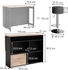 VICCO Bartisch-Set Dominic, 116x37 cm mit 2 Barhockern, Goldkraft Eiche/Anthrazit (1-µ»-26485)