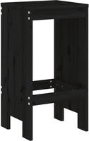 vidaXL Barhocker 2 Stk. Schwarz 40x36x75 cm Massivholz Kiefer