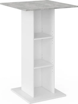 VICCO Bartisch Rodeo, 70x70 cm, Beton/Wei&szlig; (1-3ZE-24576)