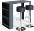 VICCO Bartisch-Set , 117x57 cm mit 2 Barhockern, Anthrazit (1-áã-26485)