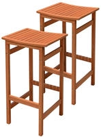 Garden Pleasure Barhocker "PALMDALE" (2er Set), Eukalyptusholz, braun