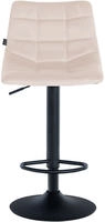 Clp - Barhocker Jerry Samt Beige Schwarz