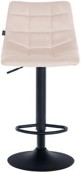 CLP Barhocker Jerry Samt schwarz beige (322576)