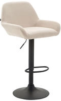 Clp - Barhocker Braga Stoff Creme Schwarz