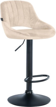 CLP Barhocker Milet Samt schwarz creme (322438)
