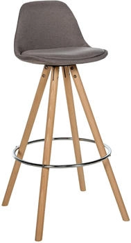 CLP Barhocker Corbin Stoff Rund natura taupe (323322)