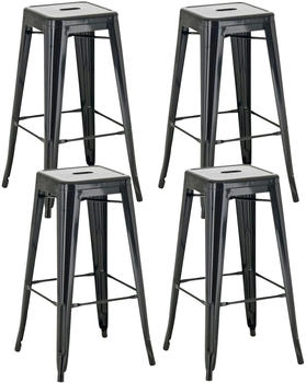 CLP 4er Set Barhocker Joshua schwarz (312753)
