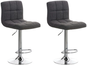 CLP 2er Set Barhocker Peru STOFF hellgrau (318909)