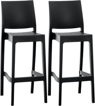 CLP 2er Set Barhocker Maya schwarz (304818)