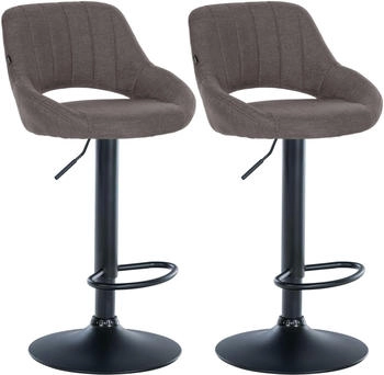 CLP 2er Set Barhocker Milet Stoff B dunkelgrau (324410)